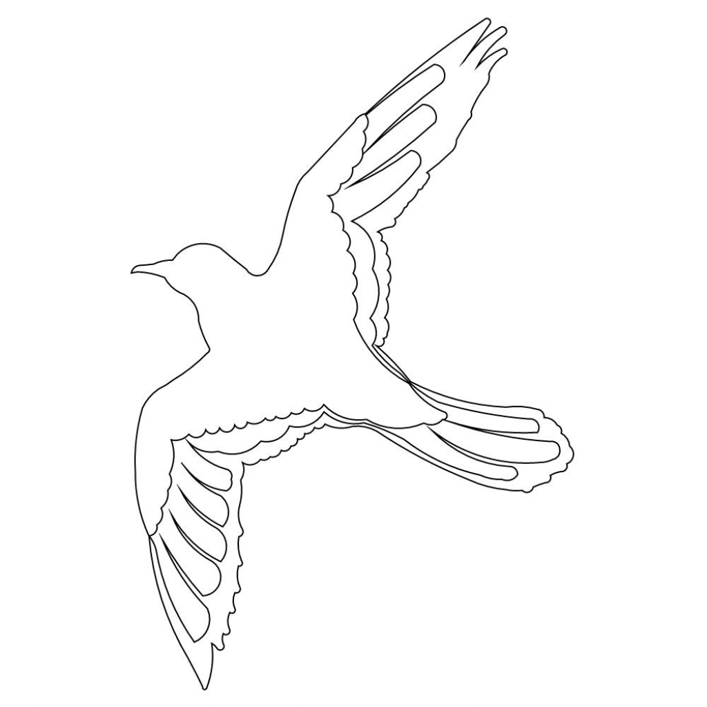 1024x1024 Easy To Draw Bird Flying