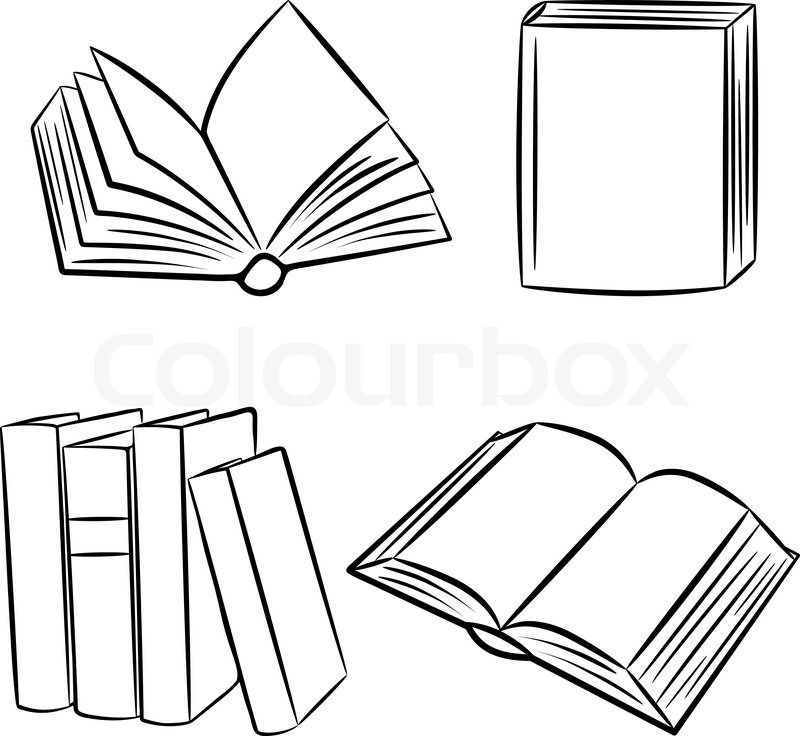 800x736 Books. Stock Vector Colourbox