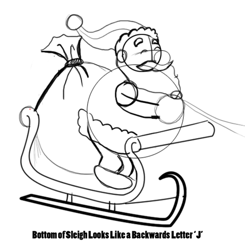 500x500 How To Draw Santa Clause Amp Reindeers And Flying Sleigh