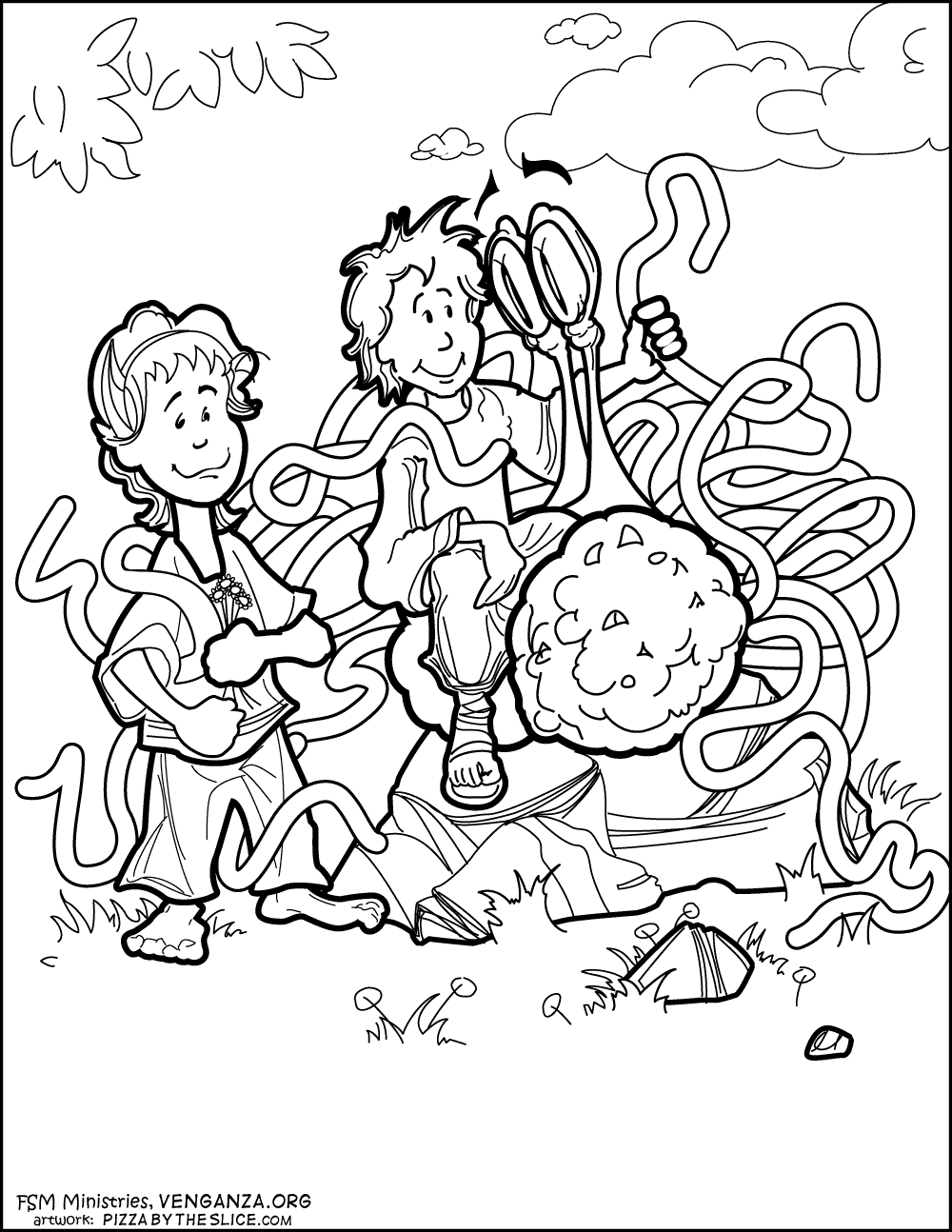 1000x1294 Flying Spaghetti Monster Coloring And Activity Book Pizza By