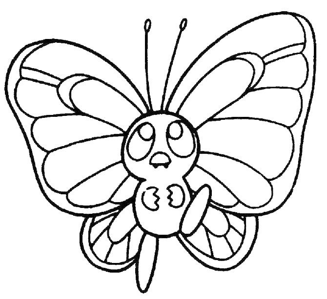 670x614 Butterfly Coloring Page