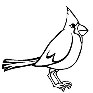 300x300 Cartoon Cute Baby Cardinal Chick Flying Coloring Page Coloring Sun