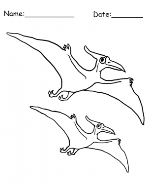 305x385 Flying Dinosaur Coloring Sheet Free Printable Coloring Pages