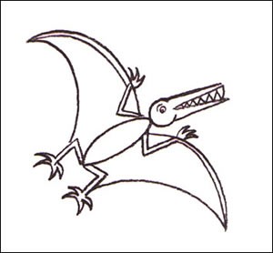 300x278 How To Draw How To Draw A Pterodactyl