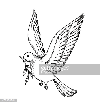 406x423 Drawn Dove Hand Drawn