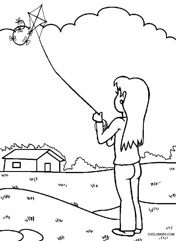 601x820 Printable Kite Coloring Pages For Kids Cool2bkids