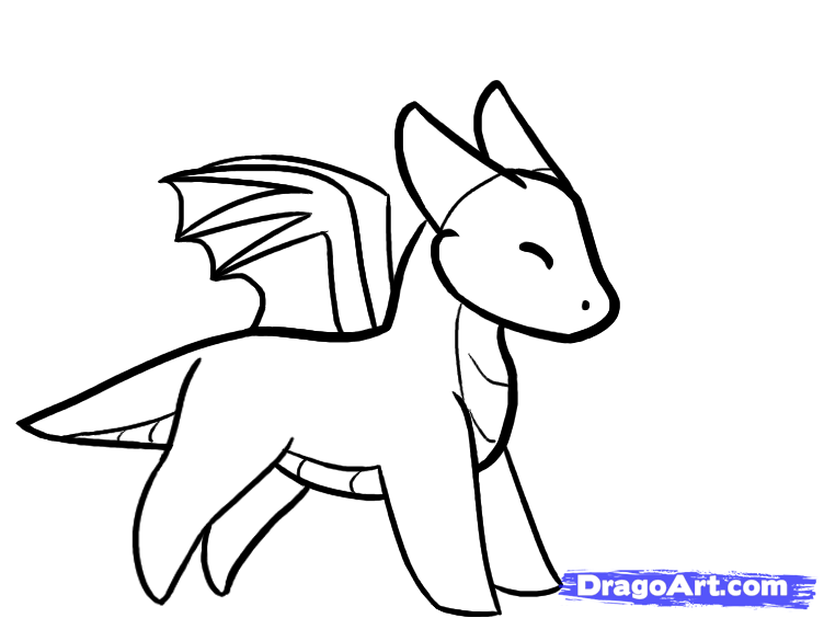 752x564 Coloring Pages Simple Dragons To Draw Dragon Drawing How
