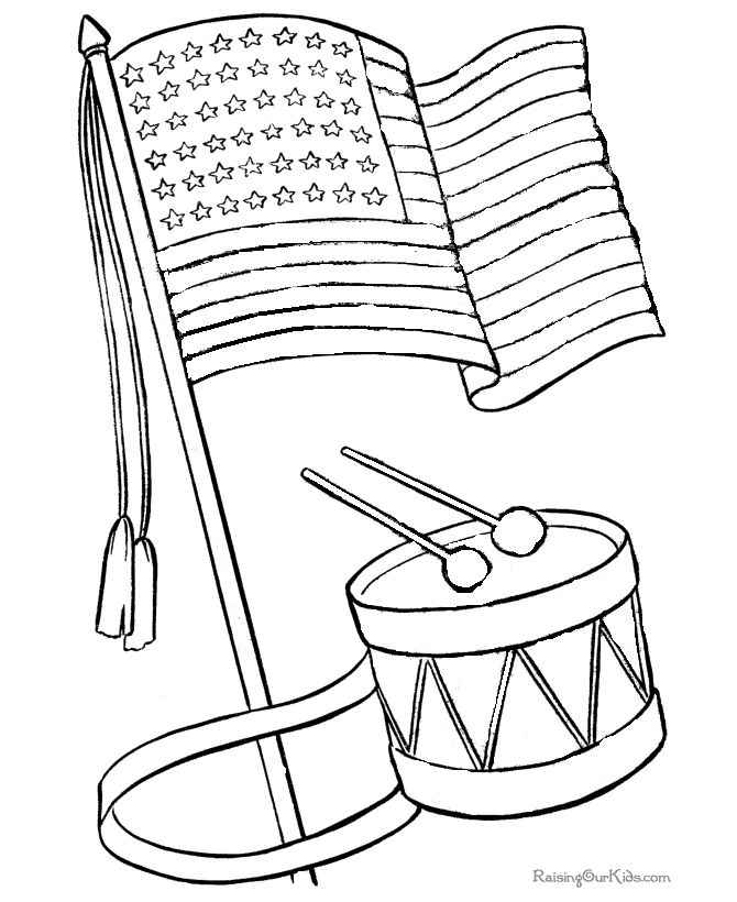 Flying Flag Drawing