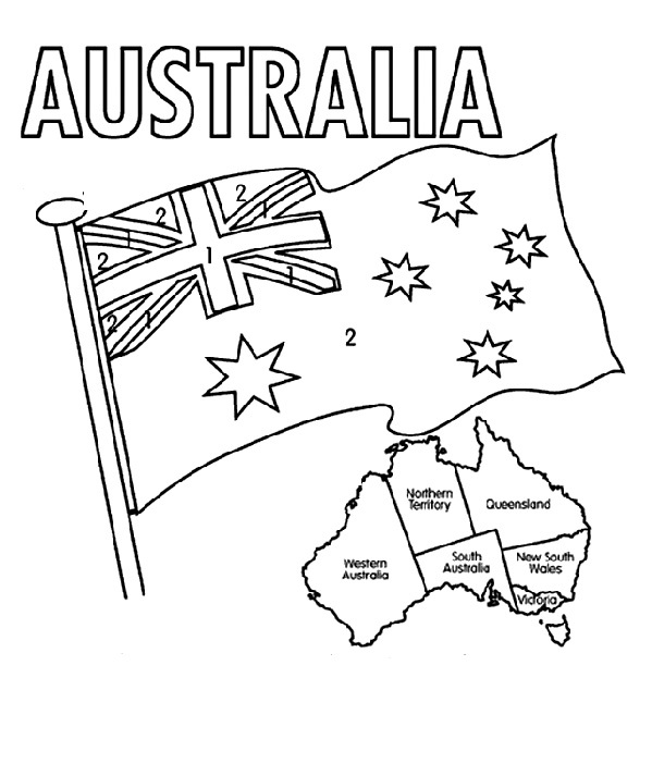 599x702 The Australian Flag Flying Day Coloring For Kids Girl Scouts