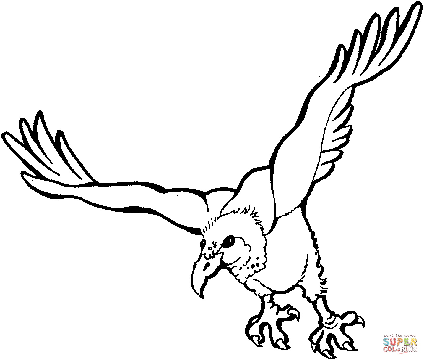 1435x1216 Flying Vulture Coloring Page Free Printable Coloring Pages