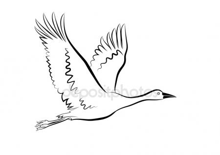 450x318 Flying Goose. Cartoon Stock Vector Liusaart