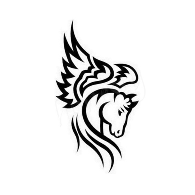 640x640 Flying Horse Wall Home Glass Window Door Car Sticker Laptop Auto