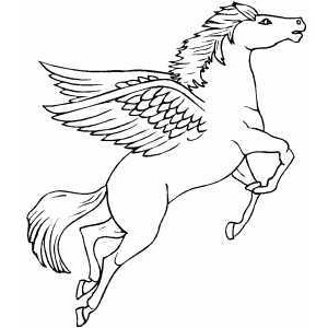 300x300 Flying Pegasus Coloring Page