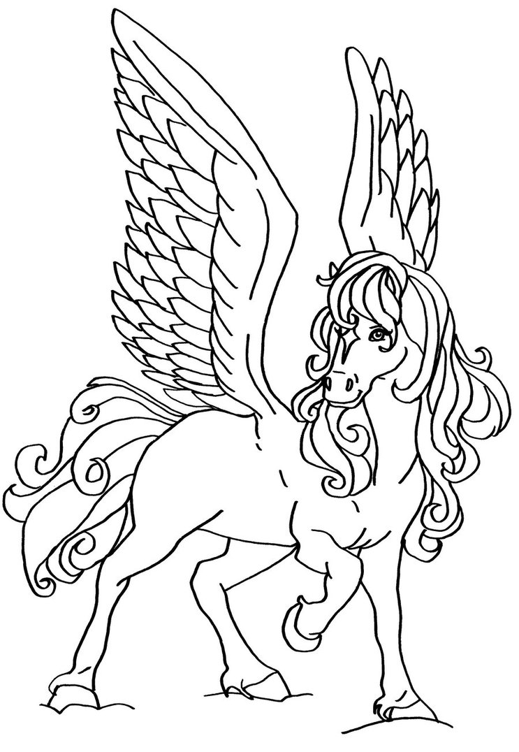 743x1076 Flying Horse By Elfkena