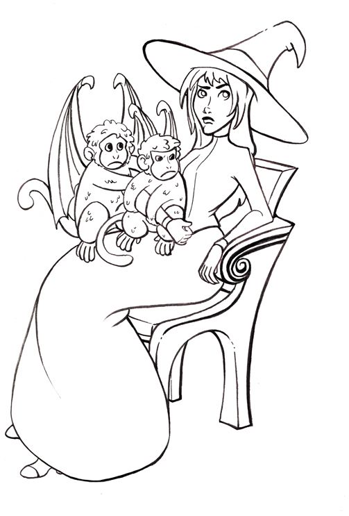 503x743 Inktober Day 3 A Winged Monster