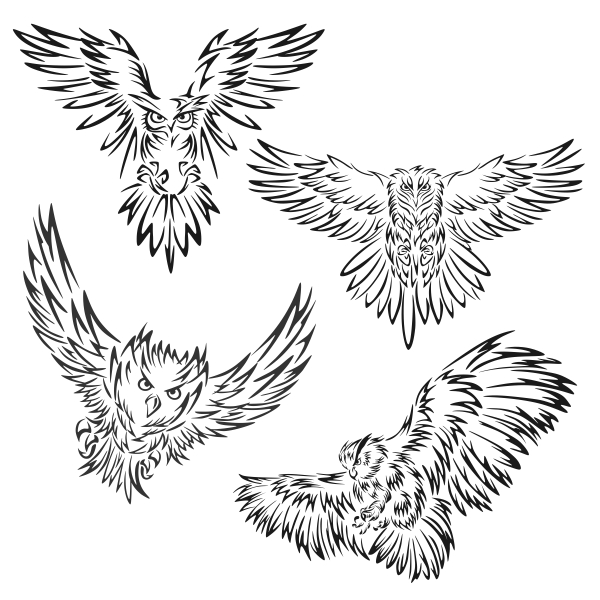 600x600 Owl Flying Svg Cuttable Designs