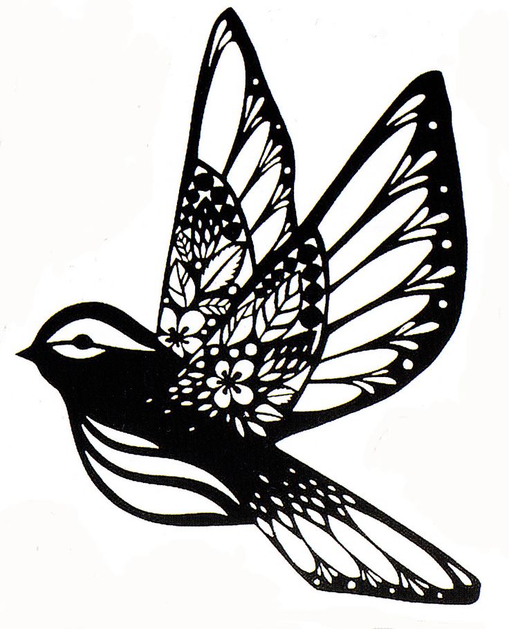 736x909 Flying Owl Paper Cutting Patterns