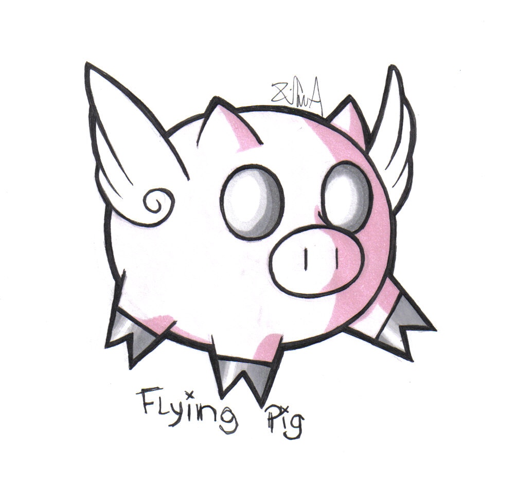 1001x949 Flying Pig By Suimitsu