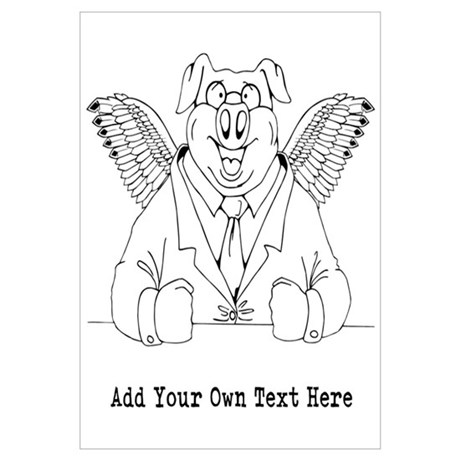 460x460 Flying Pig Wall Art Cafepress