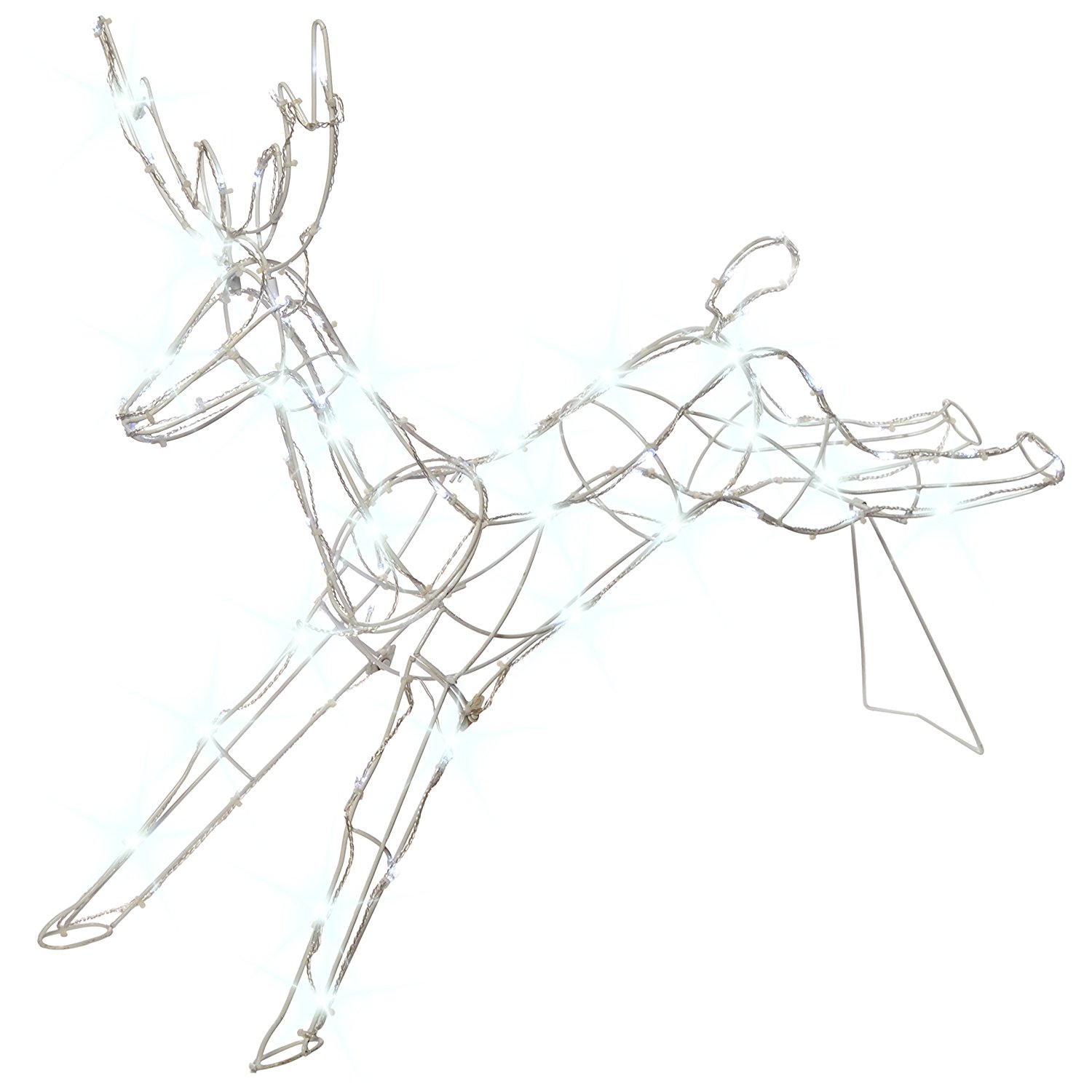 1500x1500 Werchristmas Flying Reindeer Sleigh Silhouette With 120 Led Lights