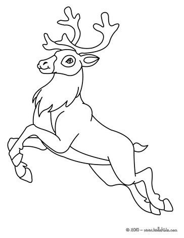 364x470 Flying Reindeer Drawing