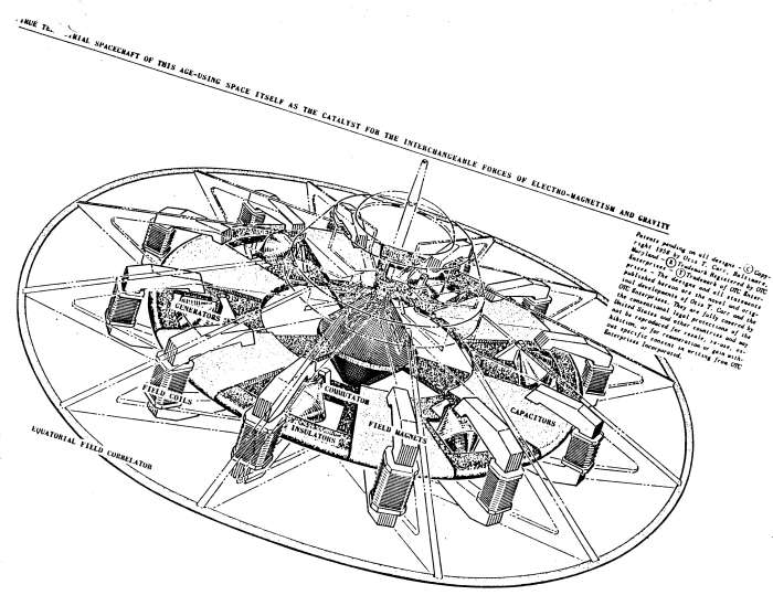700x539 Otis T Carr Flying Saucer Space Exploration Flying