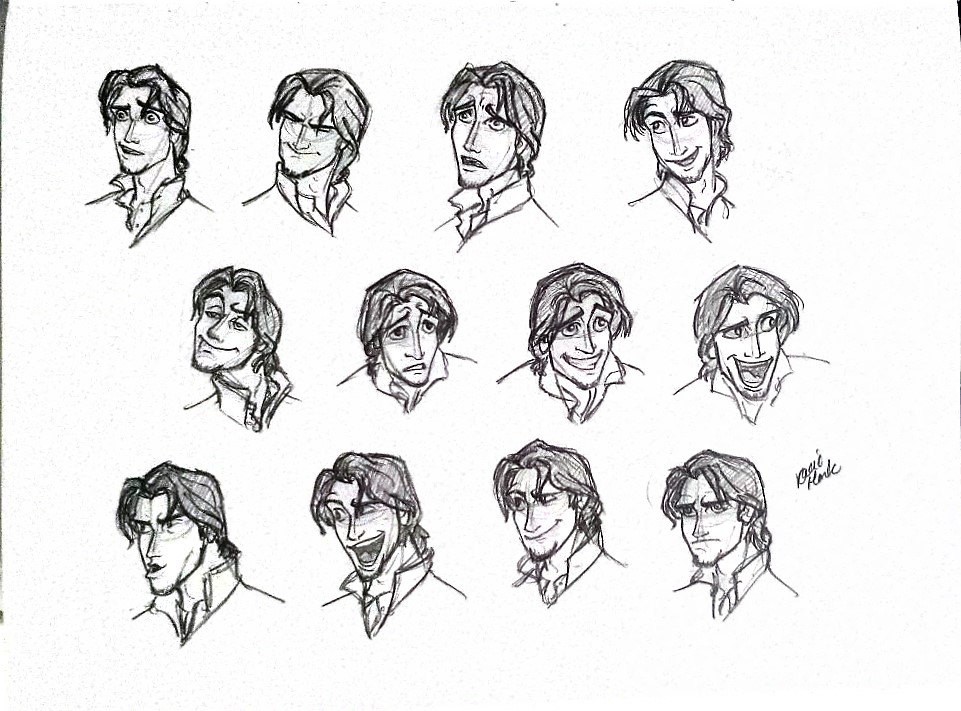 961x711 The Many Faces Of Flynn Rider By Kcbrookster