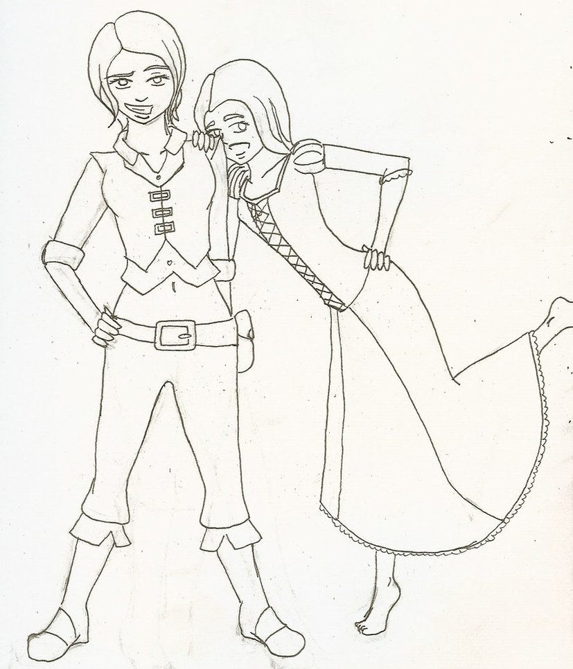 827x966 Female Flynn Rider And Rapunzel By Animekitty913