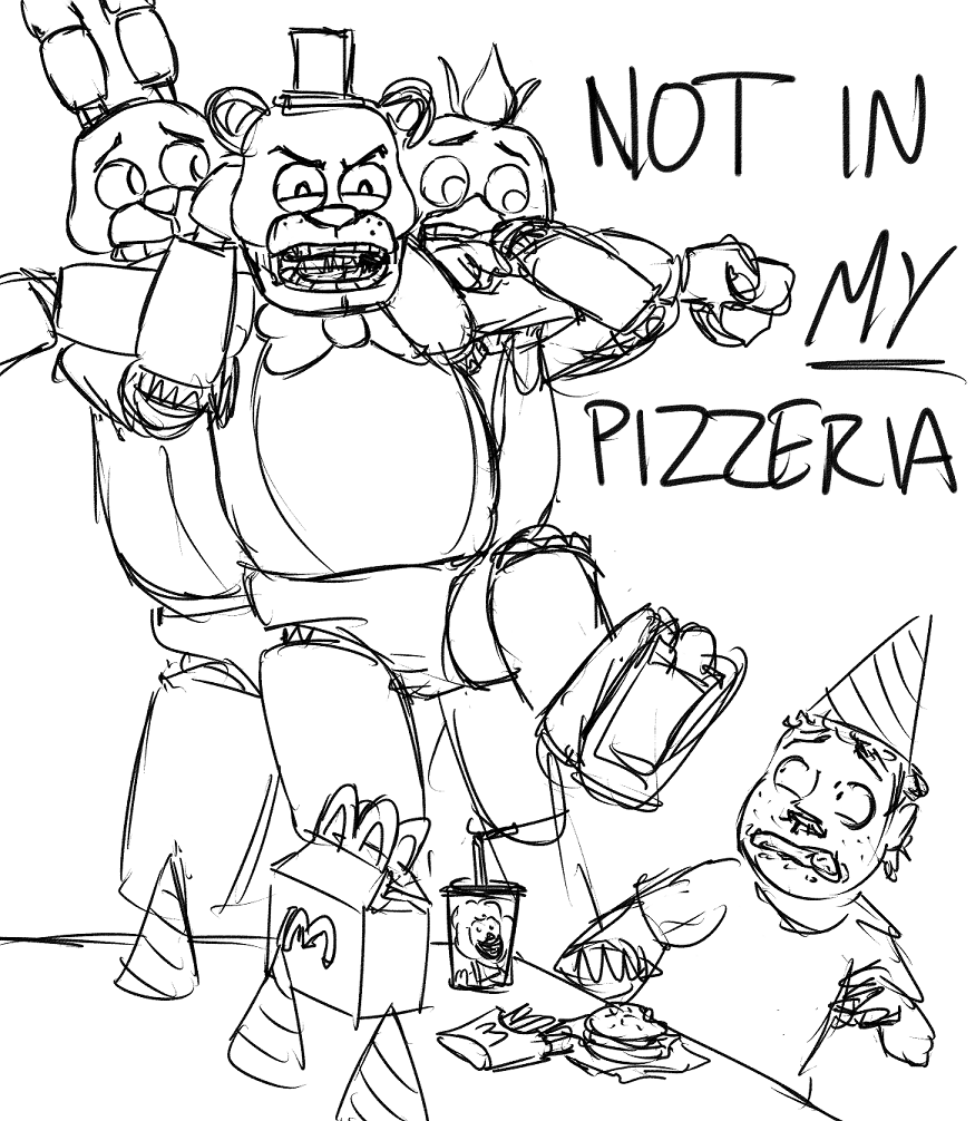 875x1006 Not In My Pizza Place Five Nights