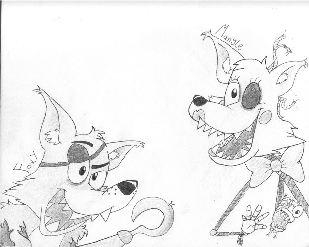1000x799 Fnaf(2) Foxy And Mangle By Kabouterpollewop
