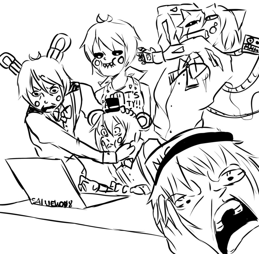 902x886 Fnaf 4 By Saineko08