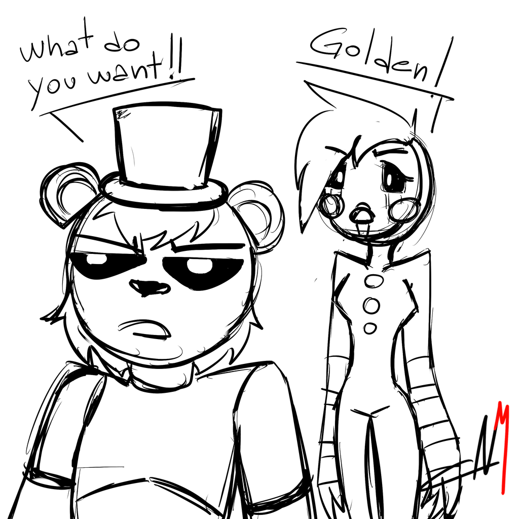 1024x1024 Golden And Puppet By Thenightmaregirls