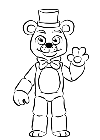 343x480 Fnaf Golden Freddy Coloring Page Free Printable Coloring Pages
