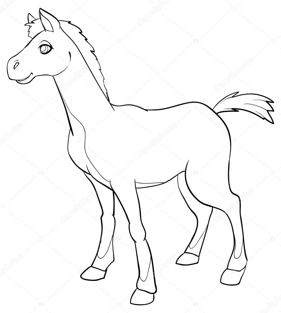 918x1024 Funny Cartoon Foal Stock Vector Kopirin
