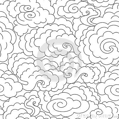 400x400 Seamless Abstract Black Clouds, Fog Background Royalty Free Stock