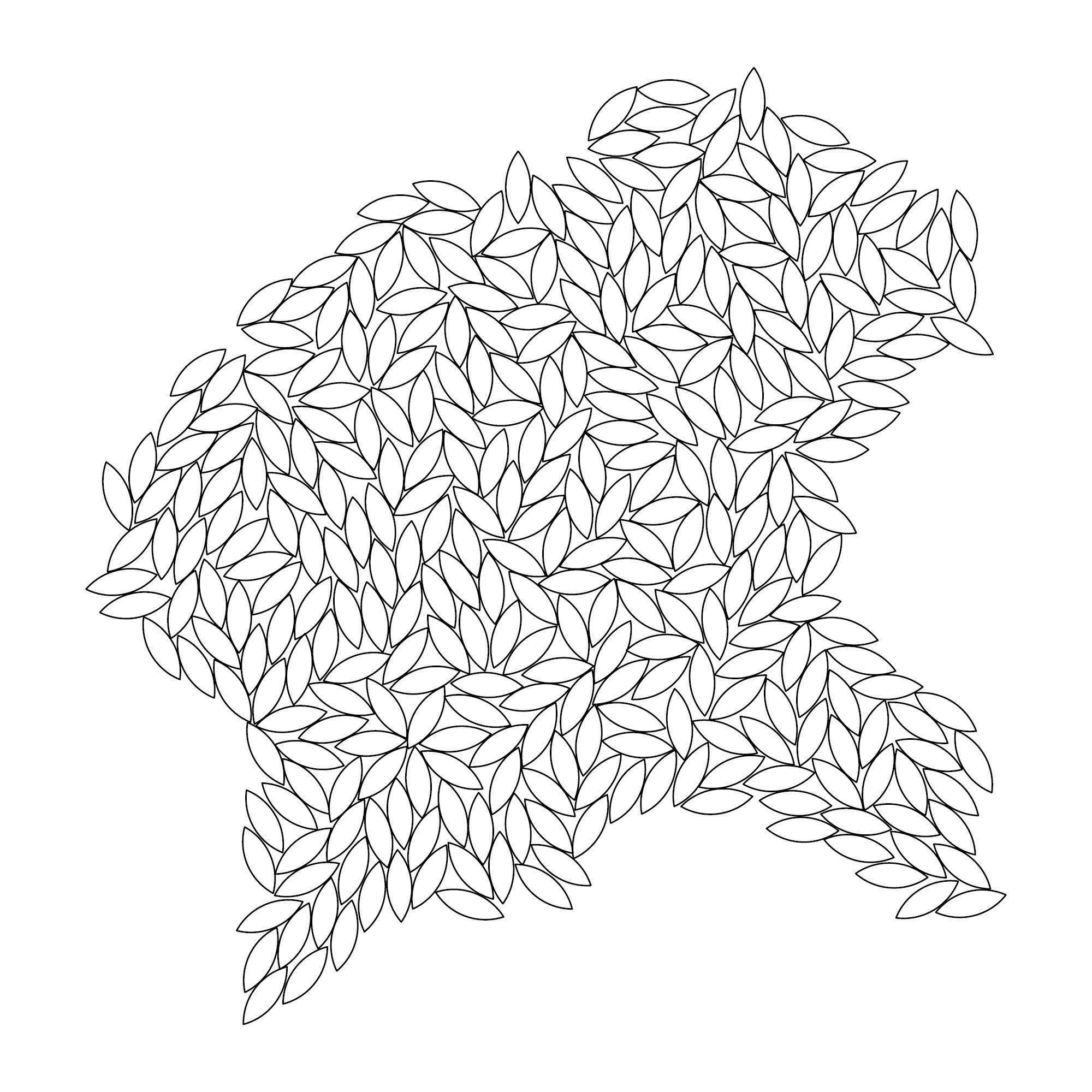 2000x2000 Foliage Detroit Blues Artistic Tile