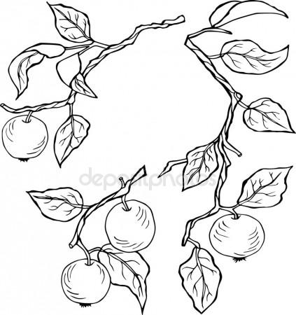 423x450 Foliage Woman Face Stock Vector Leda D