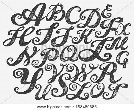 450x367 Calligraphy Alphabet Typeset Vector Amp Photo Bigstock