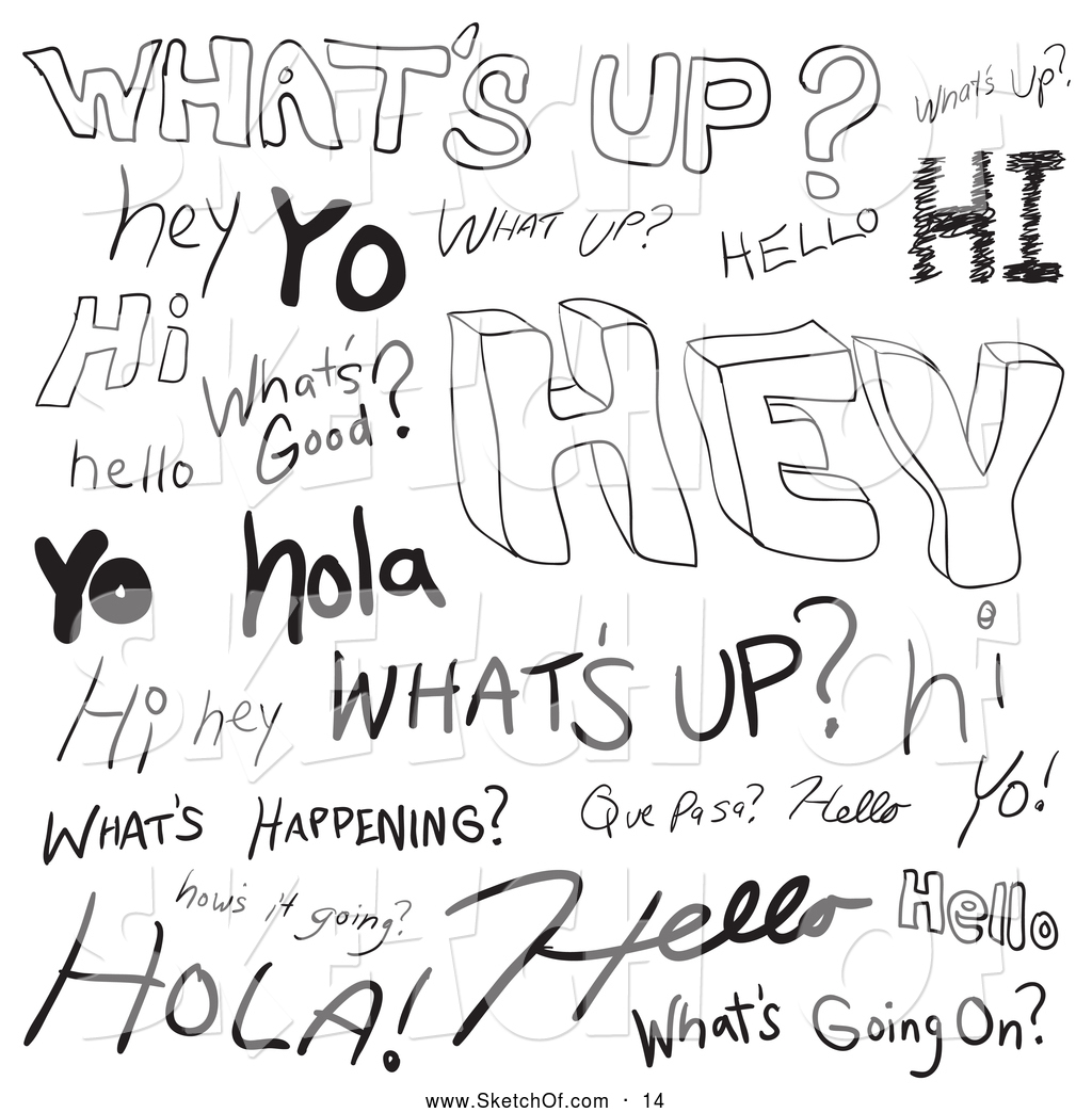 1024x1044 Drawing Of A Collage Of Various Fonts Writing Spanish And English