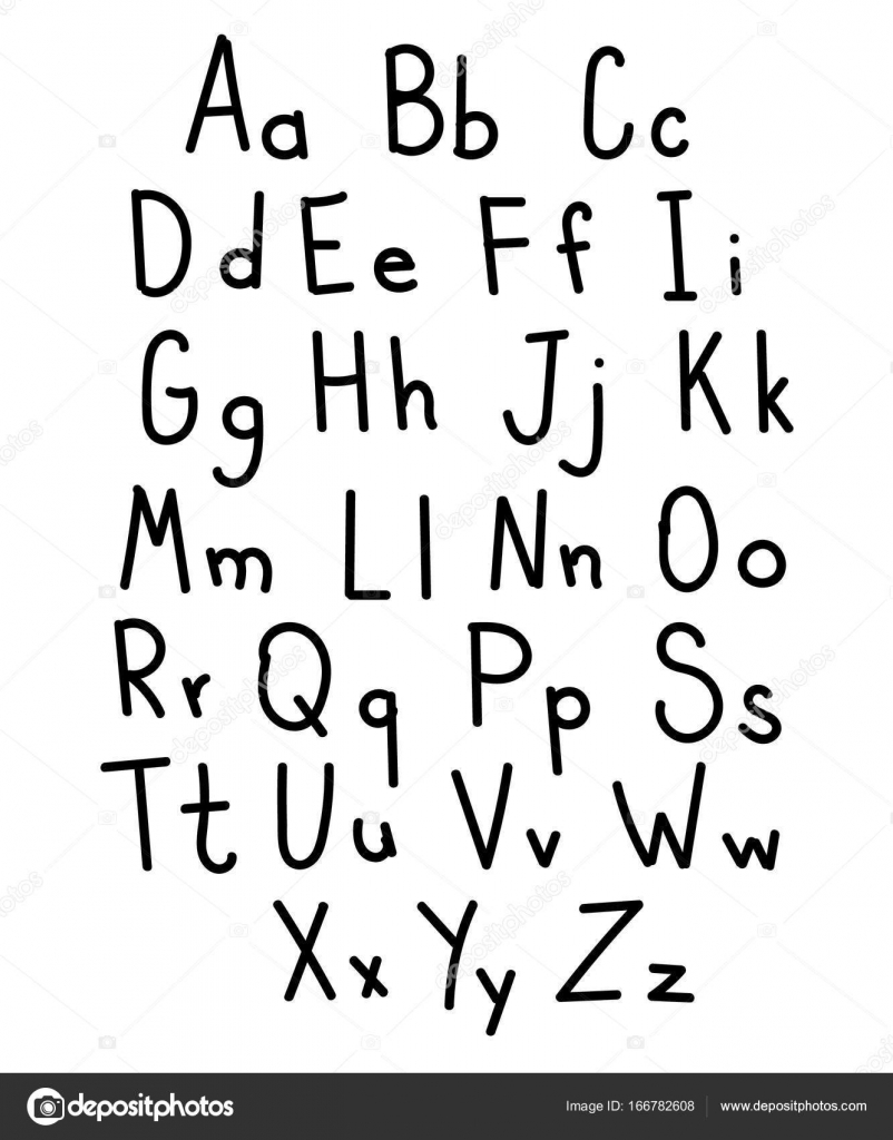 802x1024 Hand Drawn Fonts. Handwritten Alphabe Style Modern Calligraphy