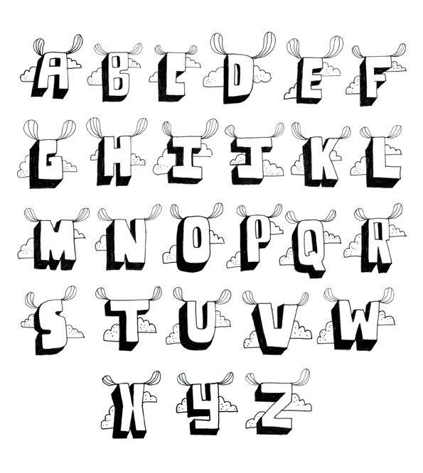 595x666 How To Draw Your Own Fonts