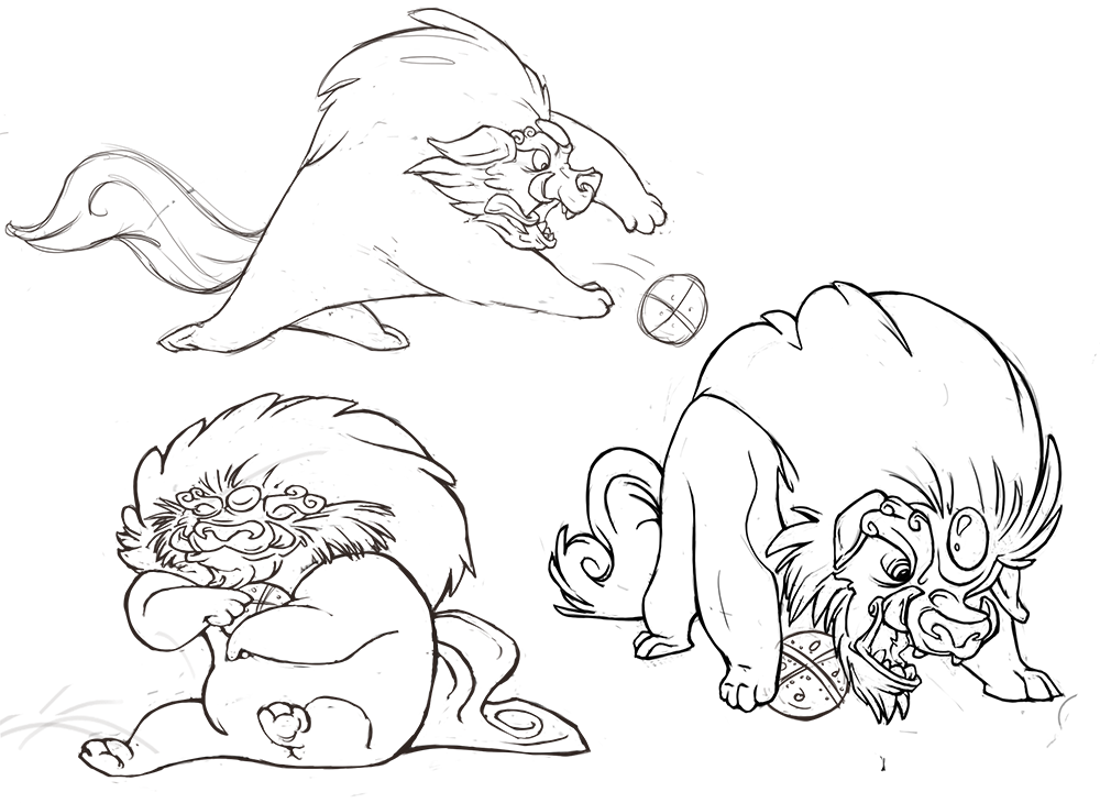 1000x730 Foo Dog Sketches By Mishkedehbizikhe