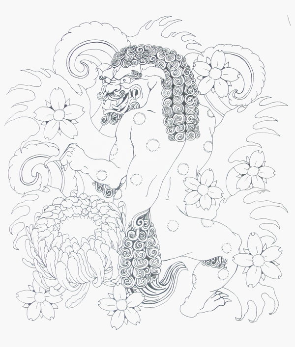 600x707 Foo Dog Inked Version By Bsguru