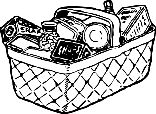 600x438 Picnic Basket Clip Art