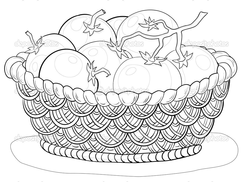 1024x768 Basket Drawing