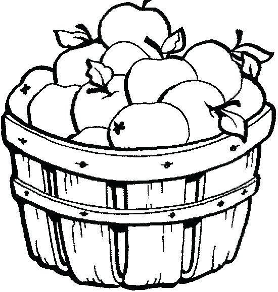 550x579 Fruit Basket Coloring Pages