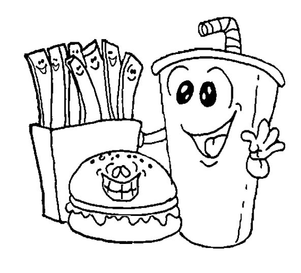 592x536 Food Coloring Pages Printable Coloring Page For Kids