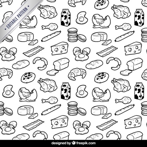 626x626 Hand Drawn Food Pattern I Free Vector Food Food
