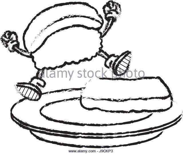 640x539 Restaurant Food Plate Stock Vector Images