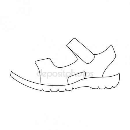 450x450 Men Summer Brown Leather Sandals On A Bare Foot.different Shoes